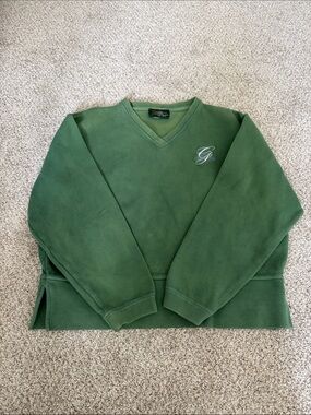 Vintage The Greenbrier Green V-Neck Sweater